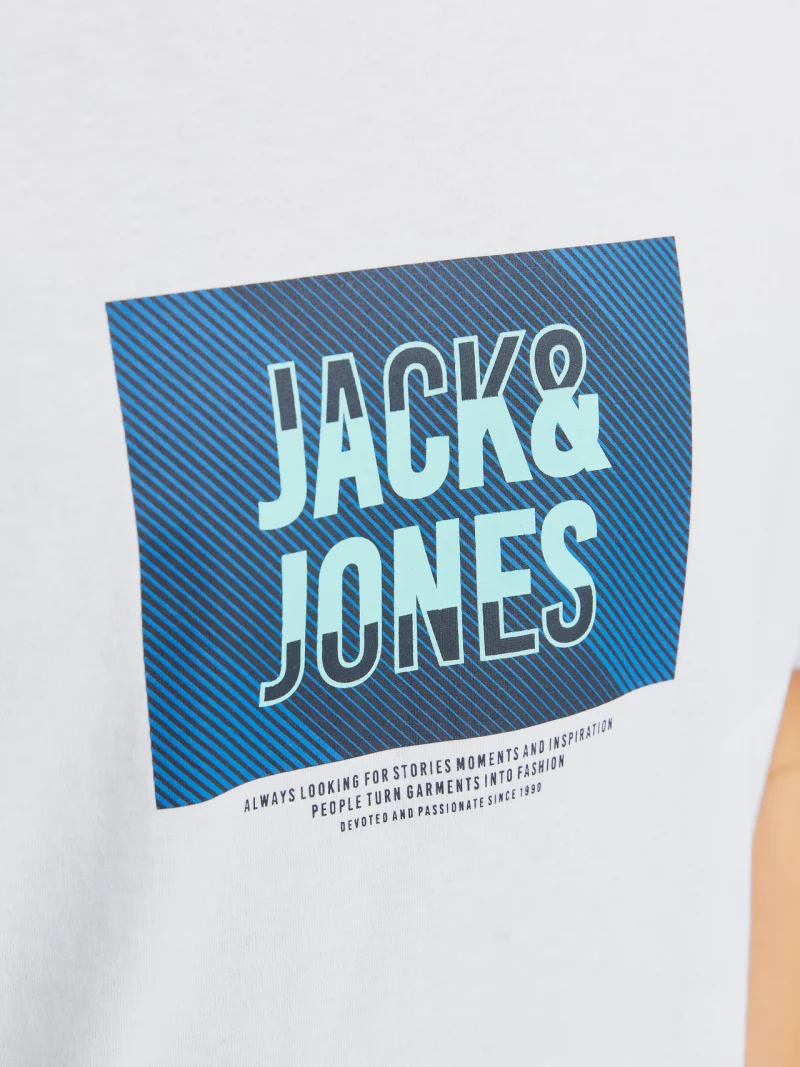 Camiseta Logo Jack&Jones Blanca - Imagen 4