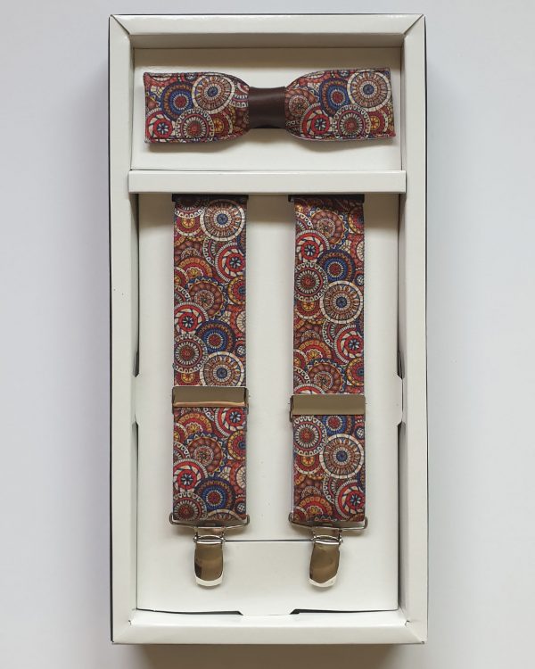 Conjunto tirantes y pajarita Colorido