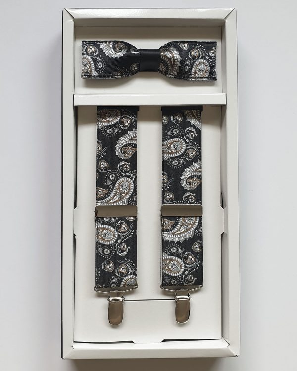 Conjunto tirantes y pajarita Flores