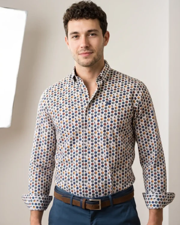 Camisa estampado cascos- Cool Bike